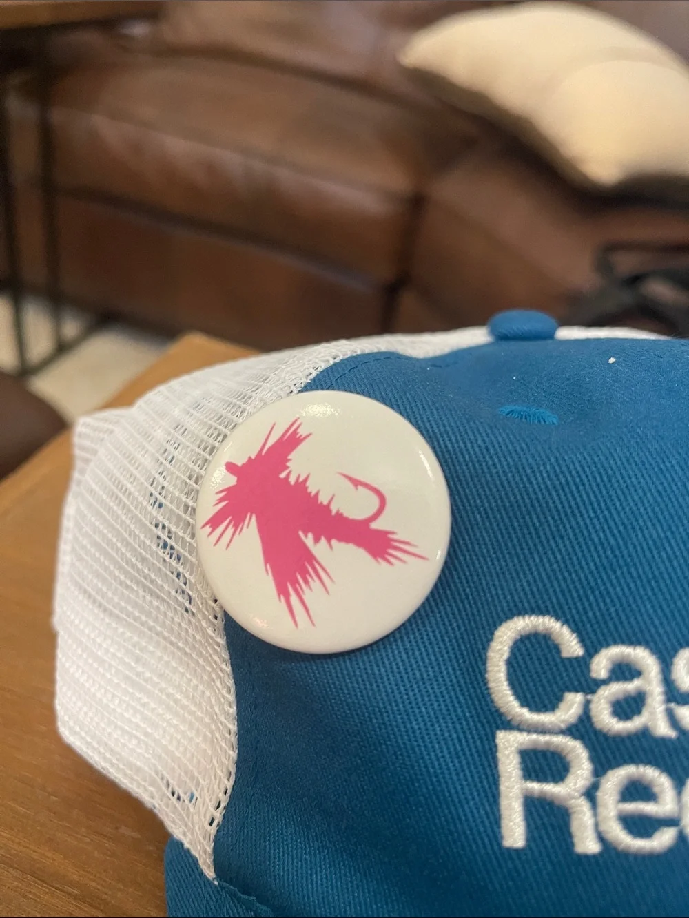 Women’s Blue Trucker Hats and Buff Set
